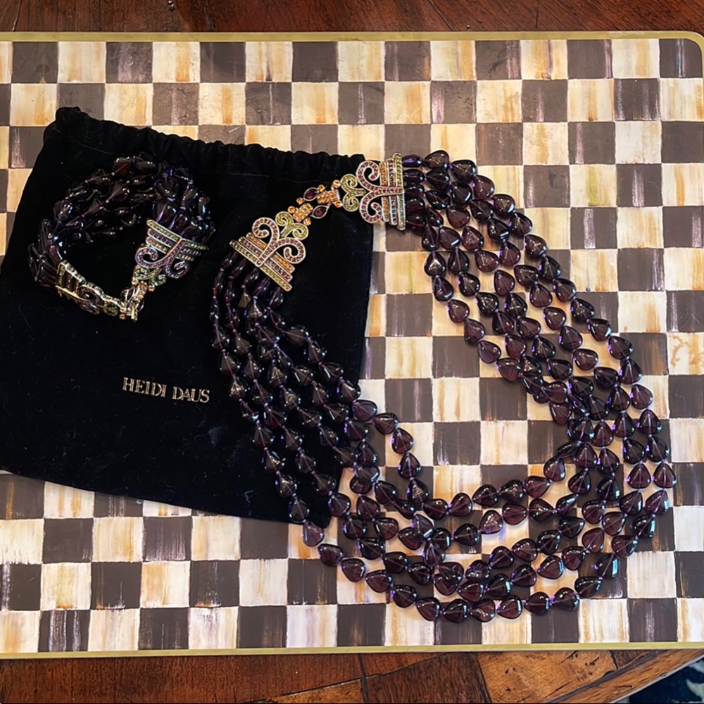 Heidi Daus Amethyst Beaded Jewelry Set from Saks Fifth Ave